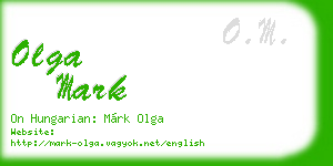 olga mark business card