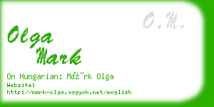 olga mark business card